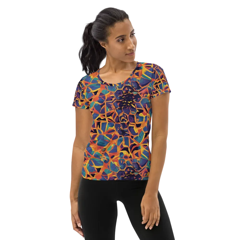 Saffron Circuit on Women's Athletic T-Shirt — Front