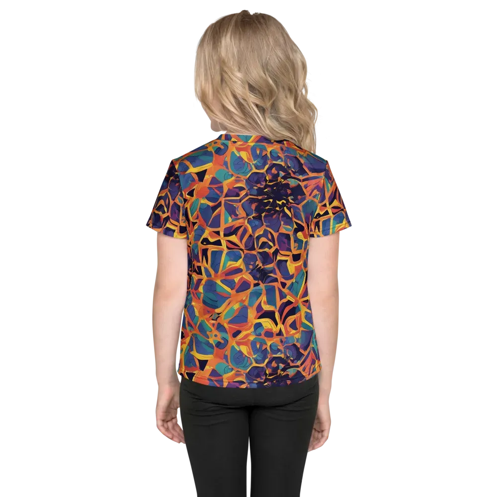 Saffron Circuit on Kids Crew Neck T-Shirt — Back