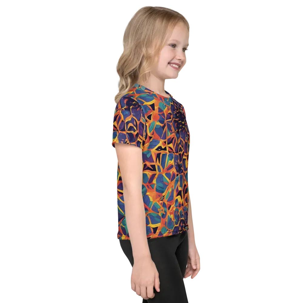 Saffron Circuit on Kids Crew Neck T-Shirt — Right