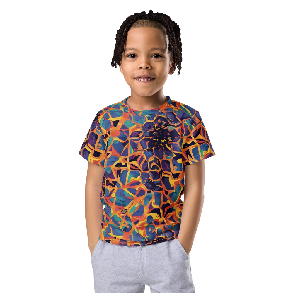 Saffron Circuit on Kids Crew Neck T-Shirt — Front