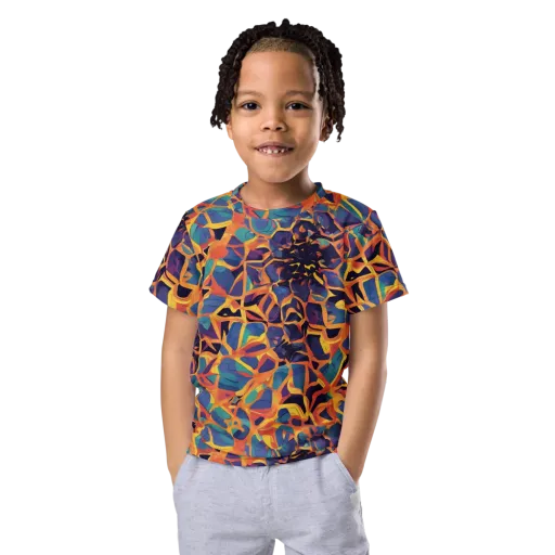 Saffron Circuit on a Kids Crew Neck T-Shirt