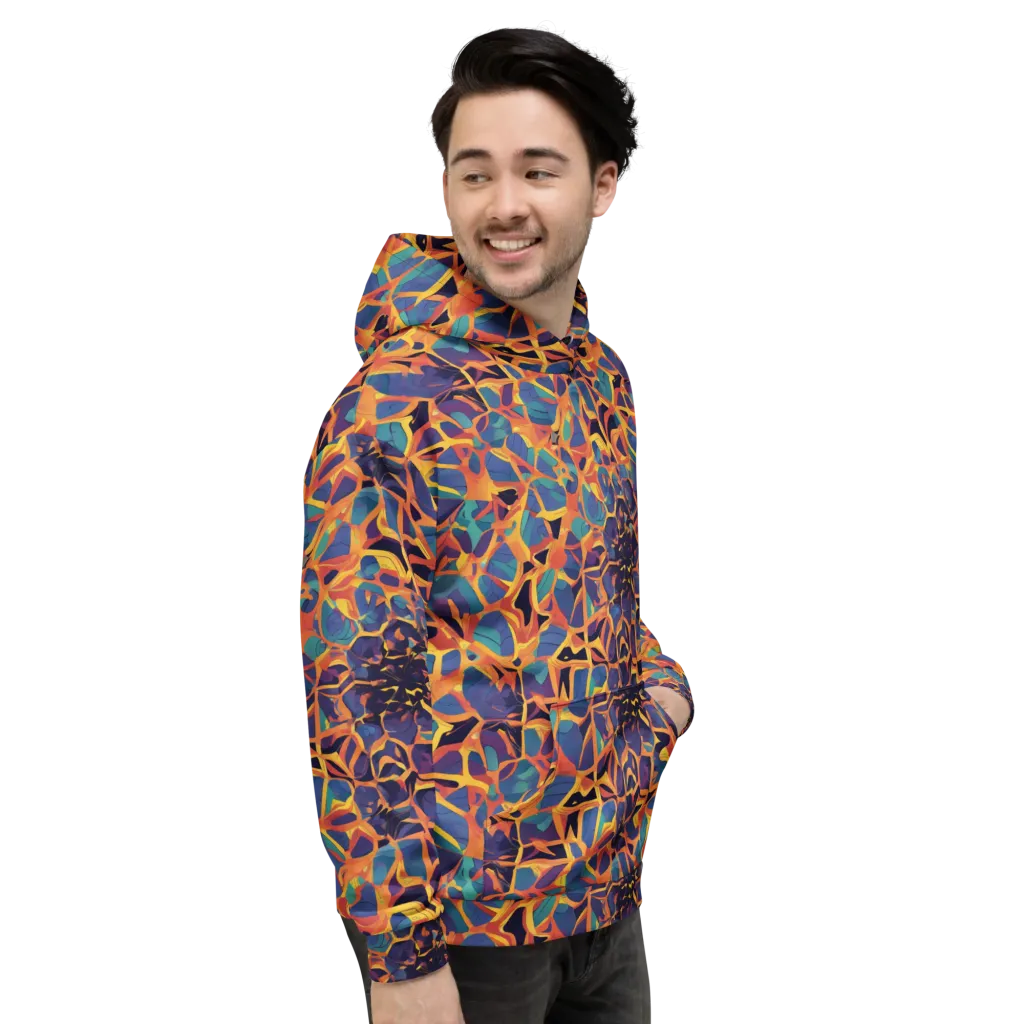 Saffron Circuit on Hoodie — Right