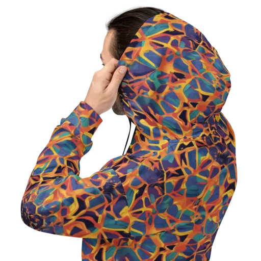 Saffron Circuit on a Hoodie
