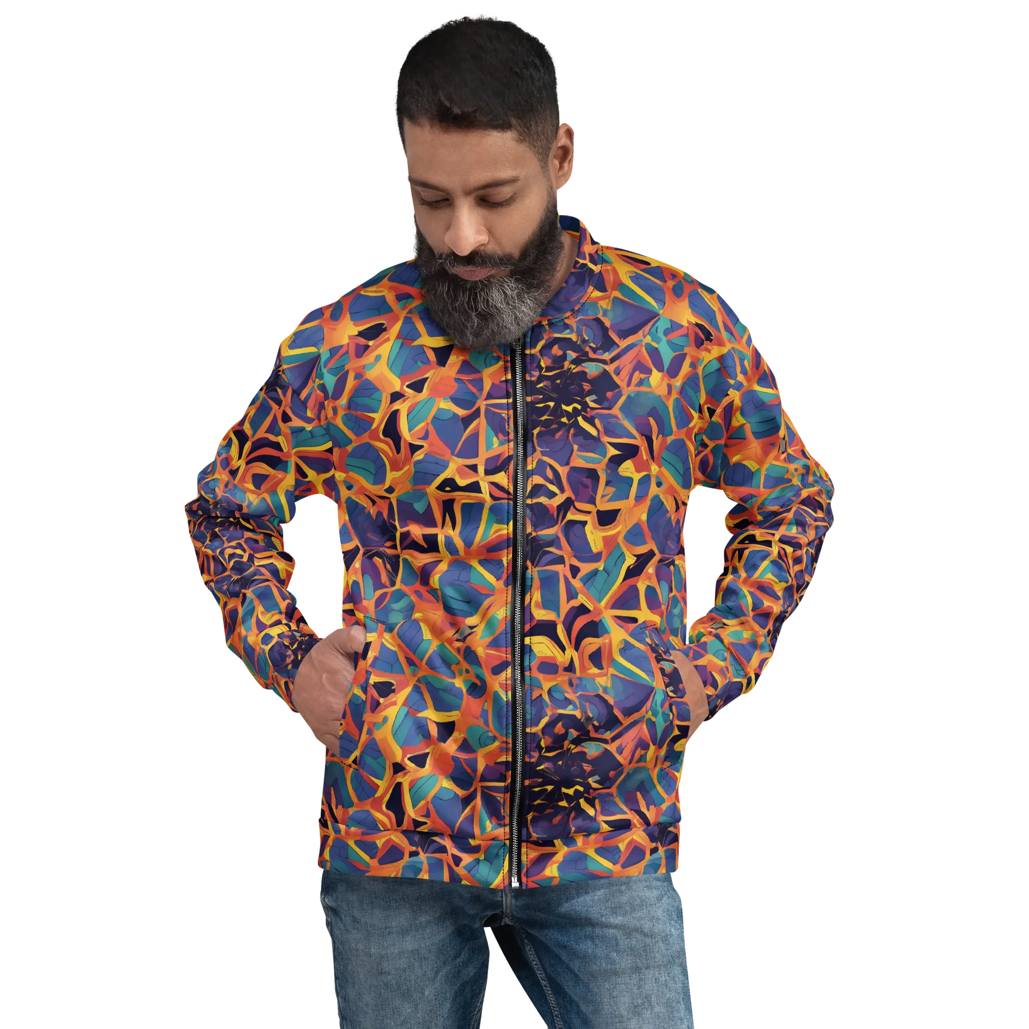 Saffron Circuit on Bomber Jacket — Front