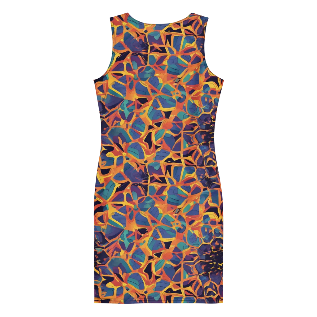 Saffron Circuit on Bodycon Dress — Back