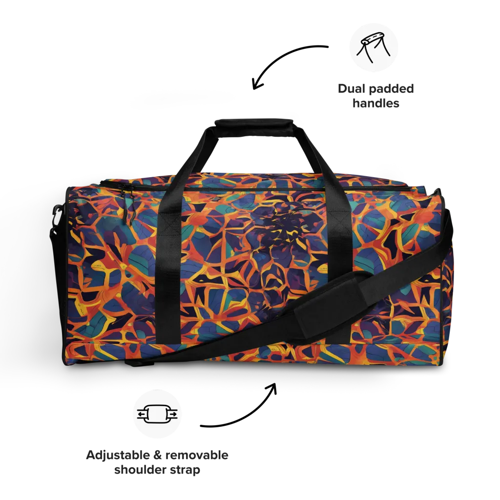 Saffron Circuit on Duffle Bag — Front