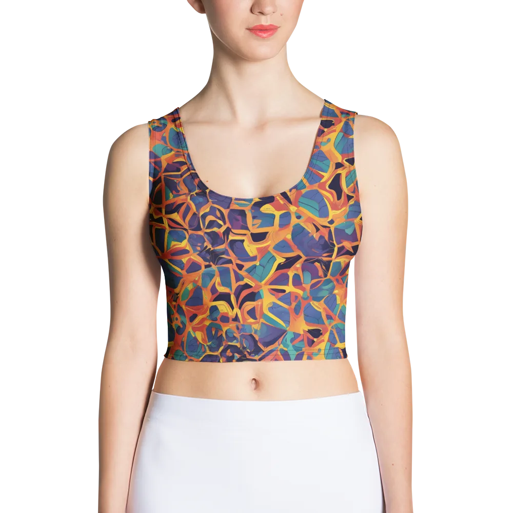 Saffron Circuit on Crop Top — Front