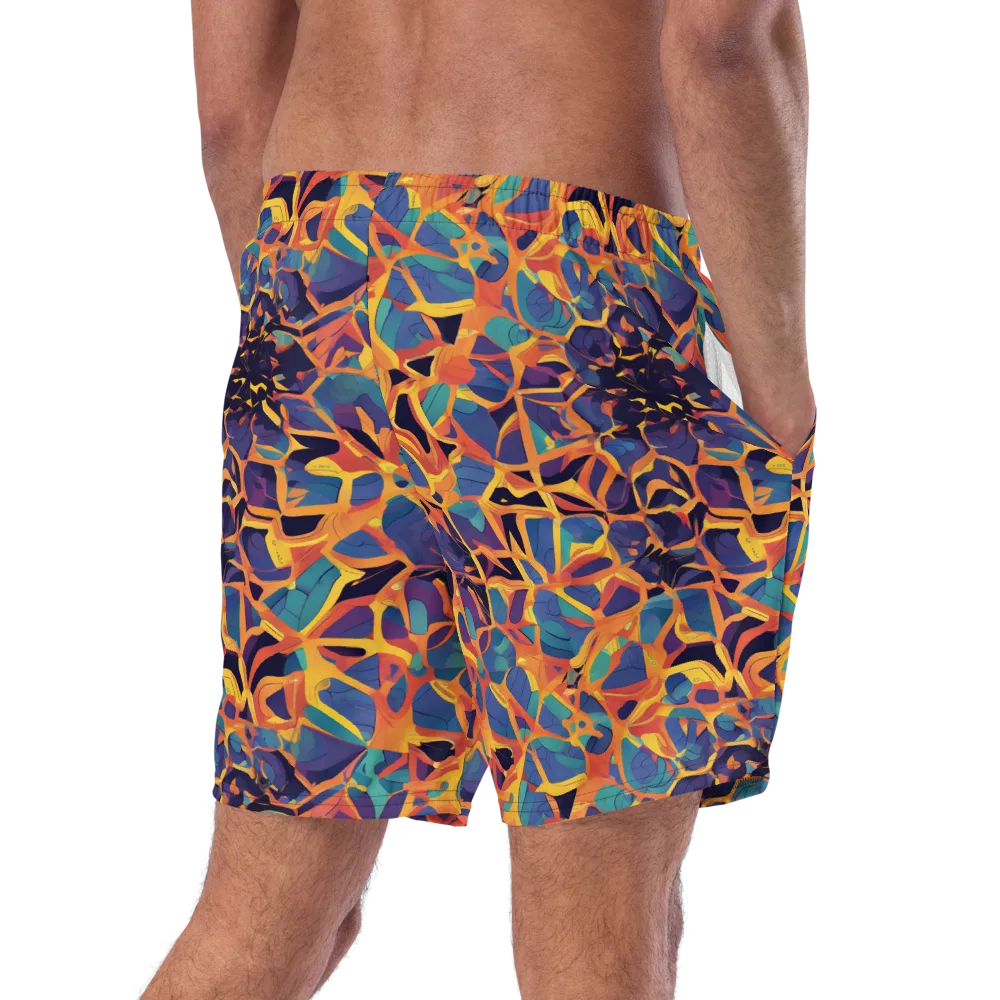 Saffron Circuit on Swim Trunks — Right Back