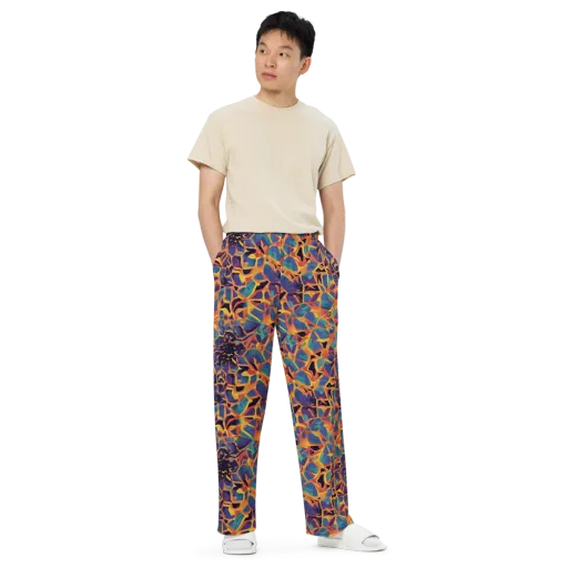 Saffron Circuit on a Wide-Leg Pants