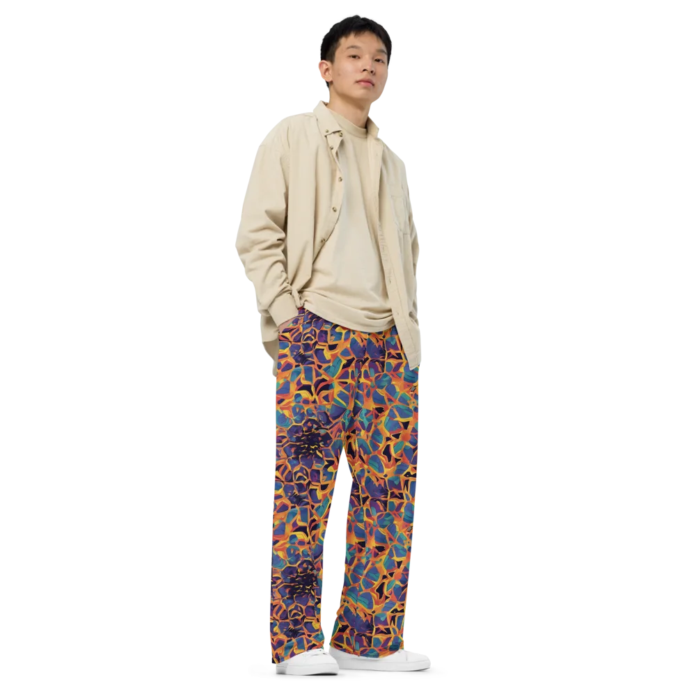 Saffron Circuit on Wide-Leg Pants — Right Front