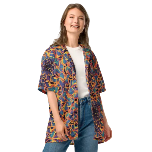 Saffron Circuit on a Button Shirt