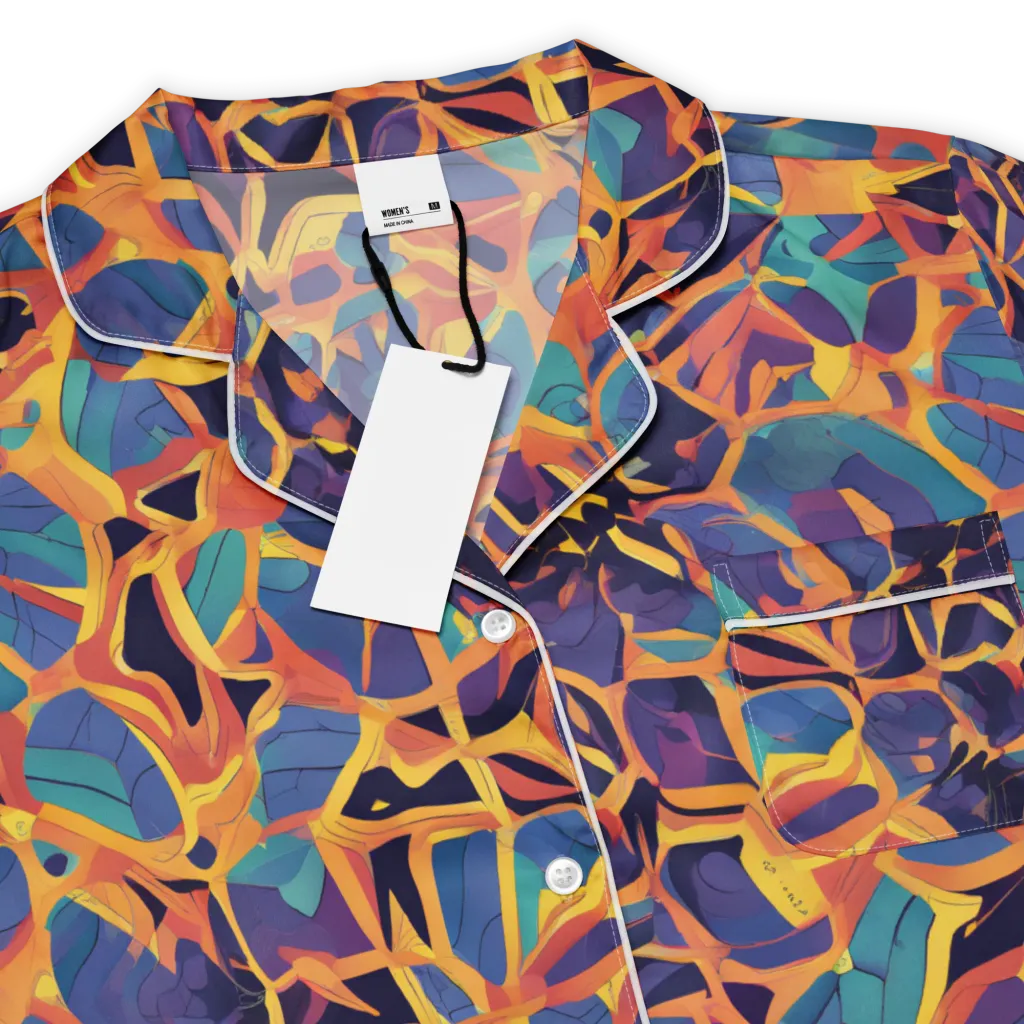 Saffron Circuit on Women's Short Sleeve Pajama Top — Product details