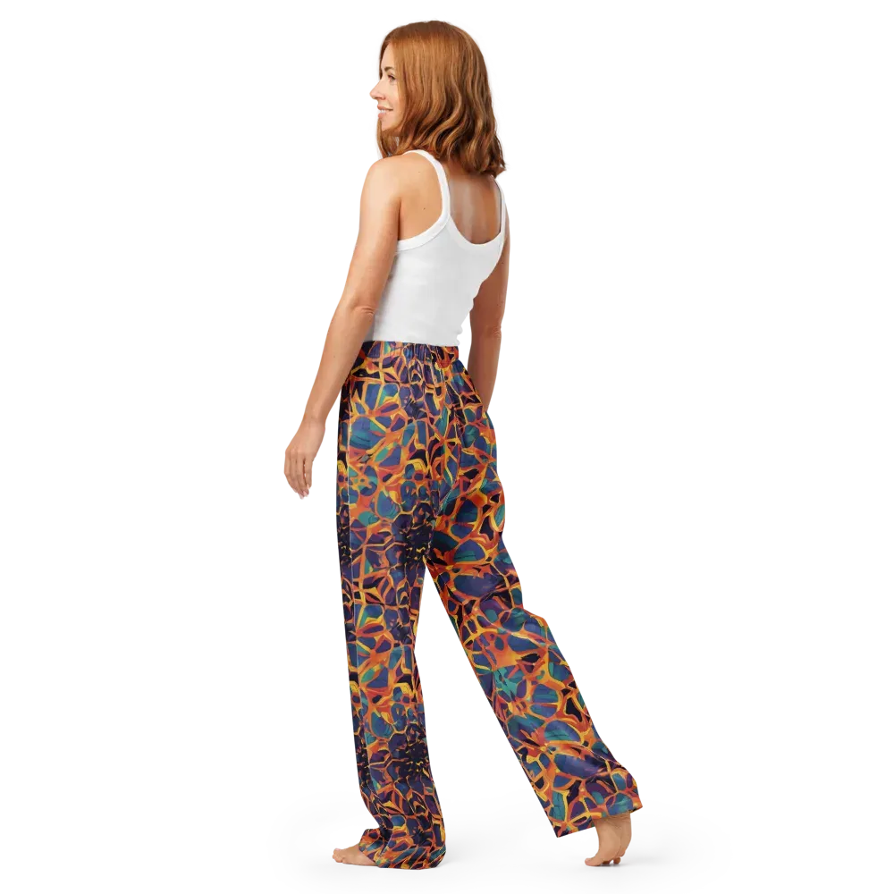 Saffron Circuit on Women's Pajama Pants — Back