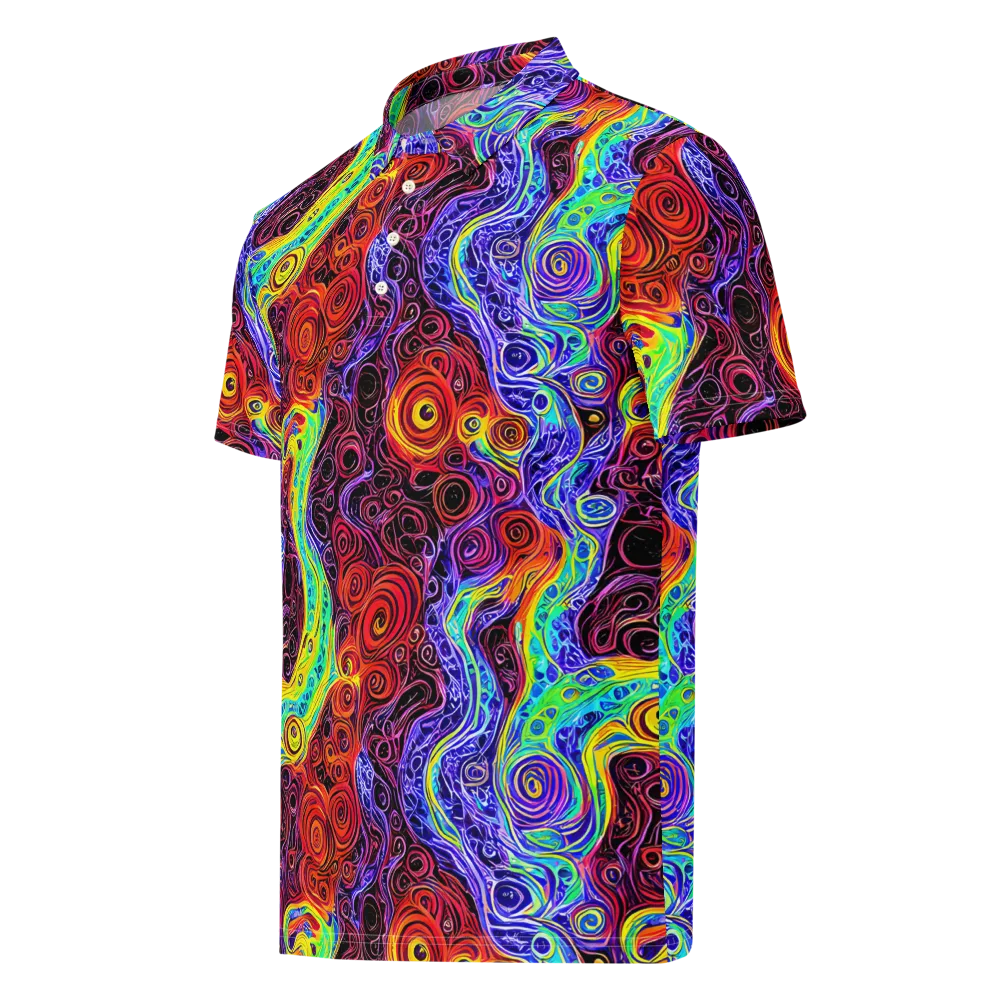 The Color Maelstrom on Men's Slim Fit Polo Shirt — Left Front
