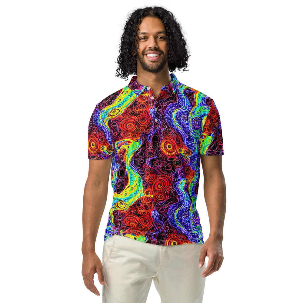 The Color Maelstrom on Men's Slim Fit Polo Shirt — Front