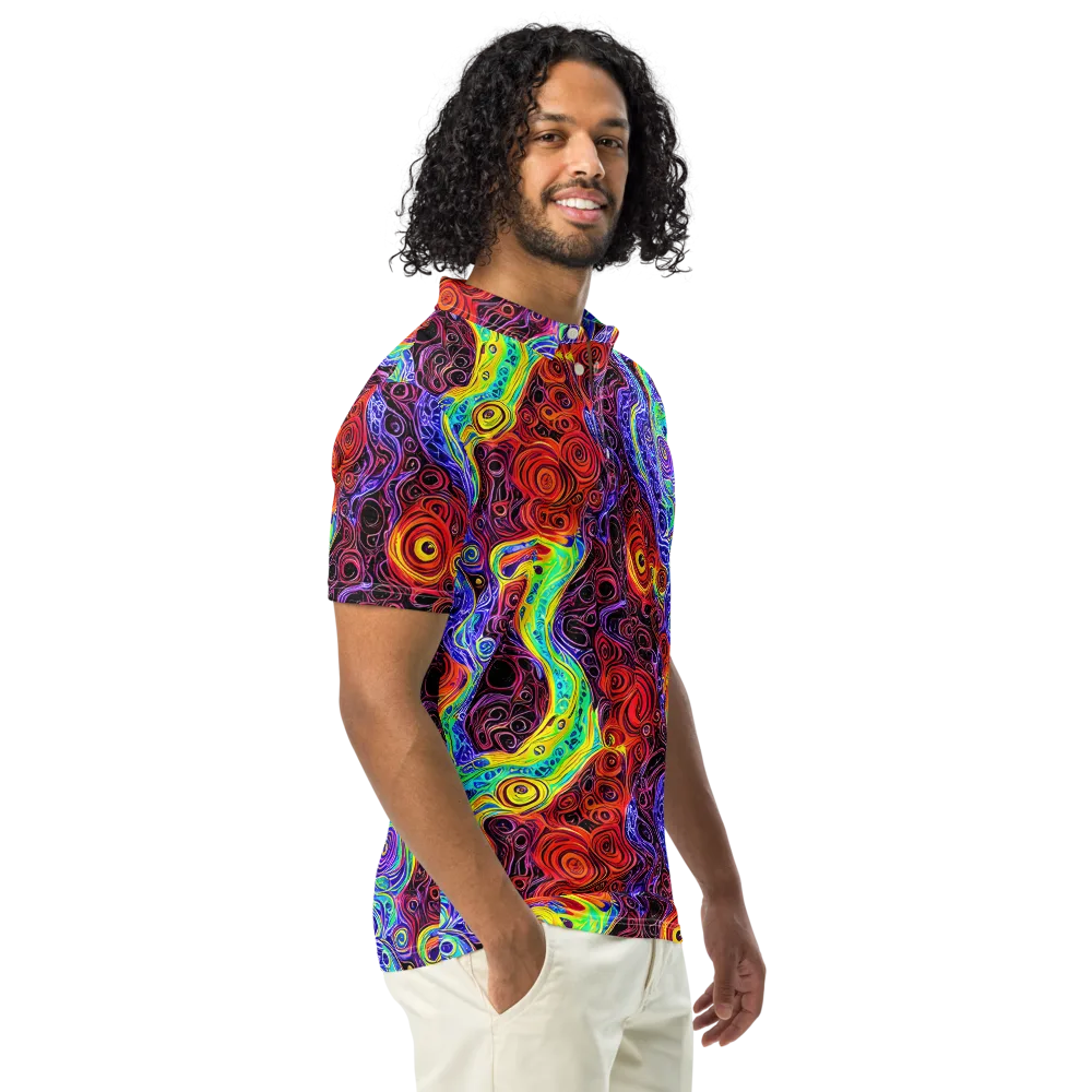 The Color Maelstrom on Men's Slim Fit Polo Shirt — Right Front