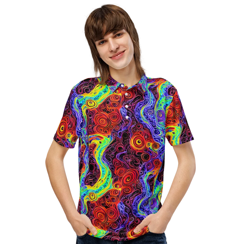 The Color Maelstrom on Men's Slim Fit Polo Shirt — Front