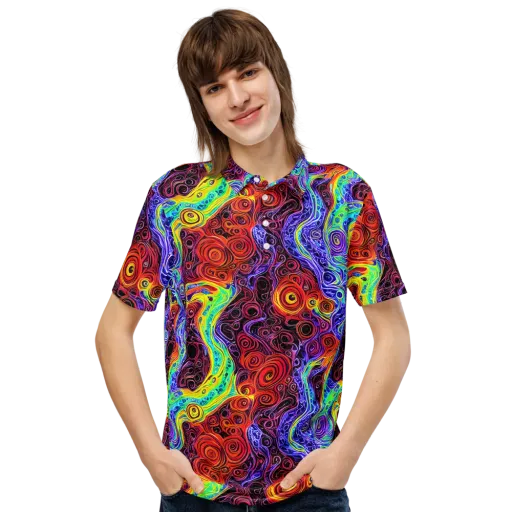The Color Maelstrom on a Men's Slim Fit Polo Shirt