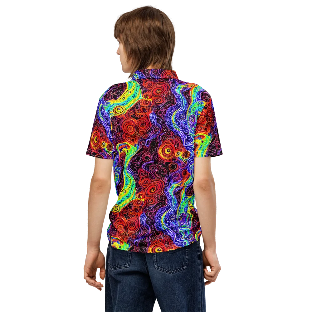 The Color Maelstrom on Men's Slim Fit Polo Shirt — Back