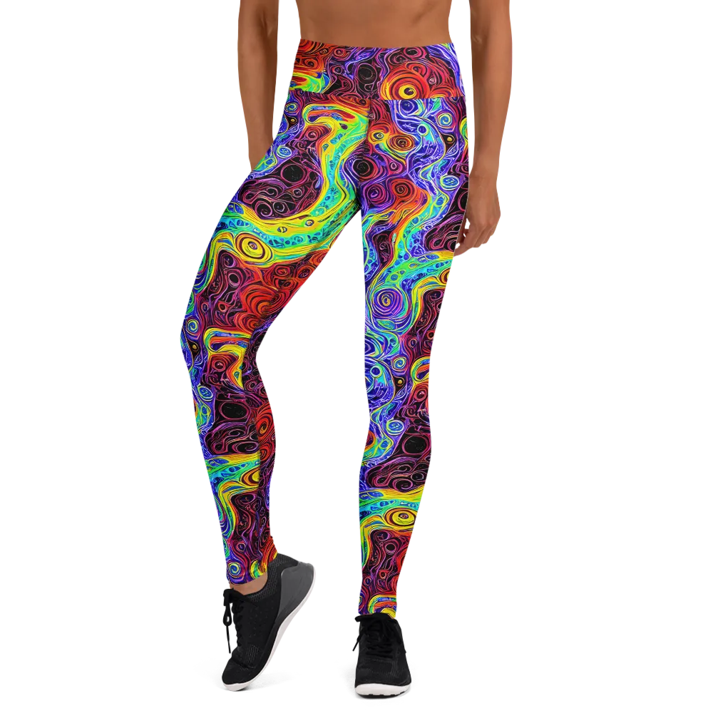 The Color Maelstrom on Yoga Leggings — Front