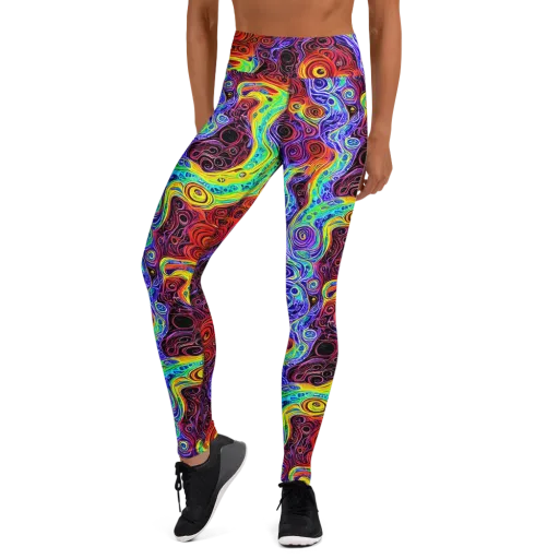 The Color Maelstrom on a Yoga Leggings