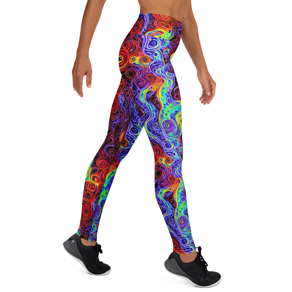 The Color Maelstrom on Yoga Leggings — Right