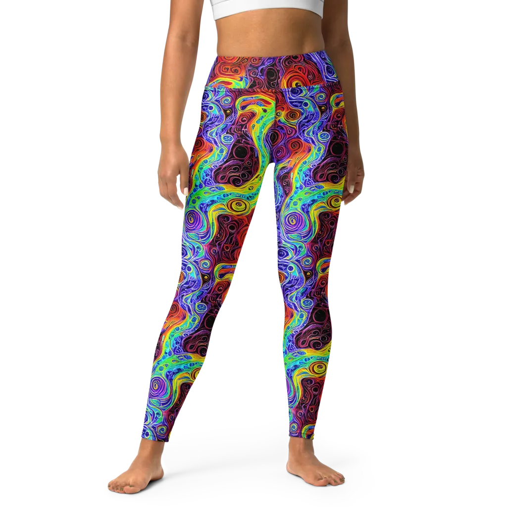 The Color Maelstrom on Yoga Leggings — Front