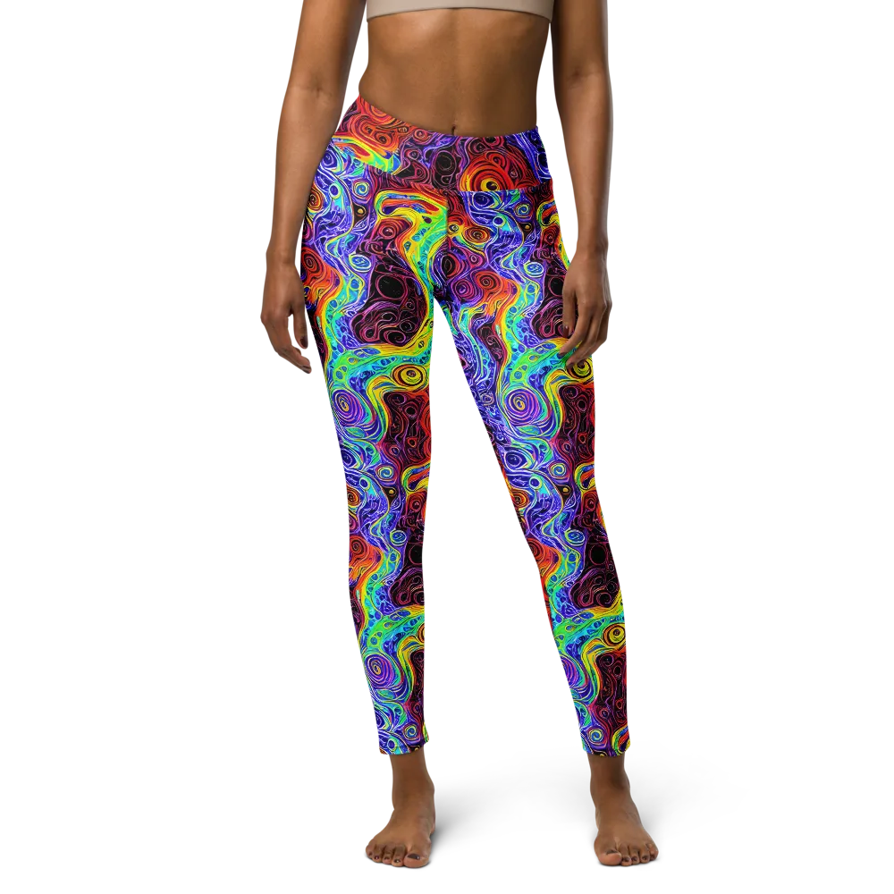 The Color Maelstrom on Yoga Leggings — Front