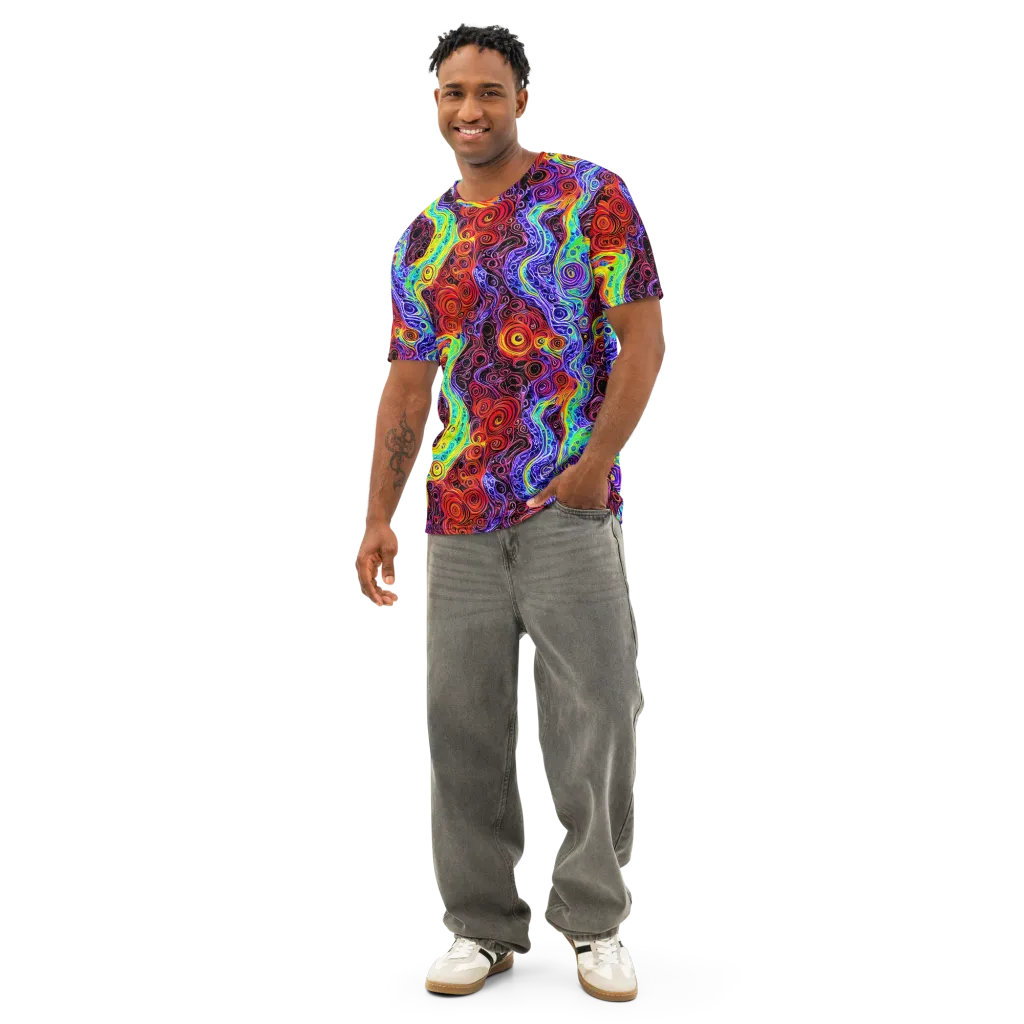 The Color Maelstrom on Men's Cotton Crew Neck T-Shirt — Front