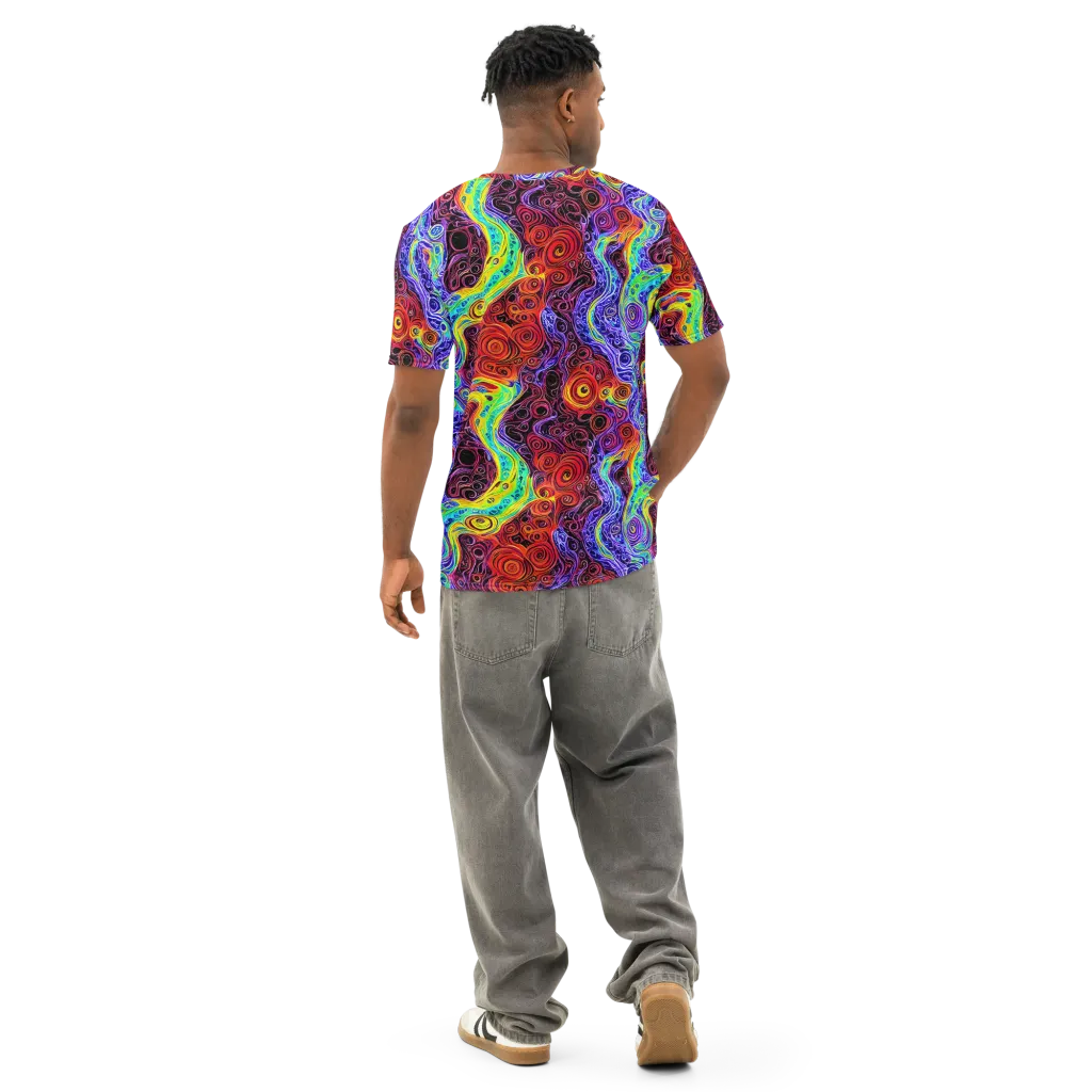 The Color Maelstrom on Men's Cotton Crew Neck T-Shirt — Back