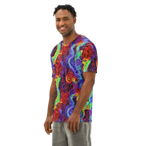 The Color Maelstrom on a Men's Cotton Crew Neck T-Shirt