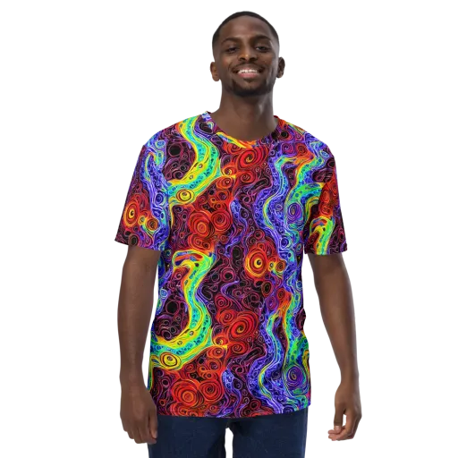 The Color Maelstrom on a Men's Crew Neck T-Shirt