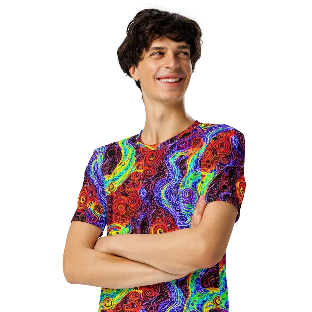 The Color Maelstrom on Men's Crew Neck T-Shirt — Left Front