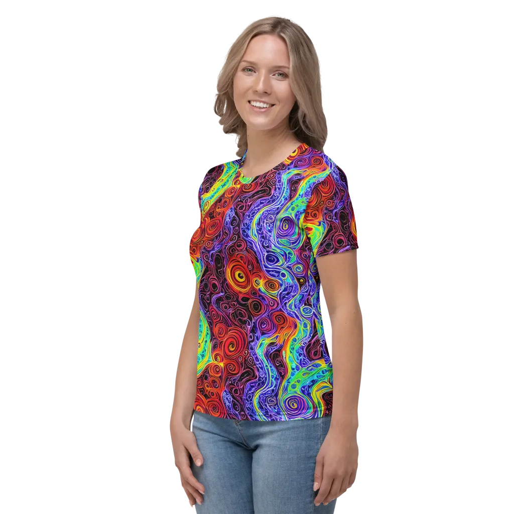 The Color Maelstrom on Women's Crew Neck T-Shirt — Left