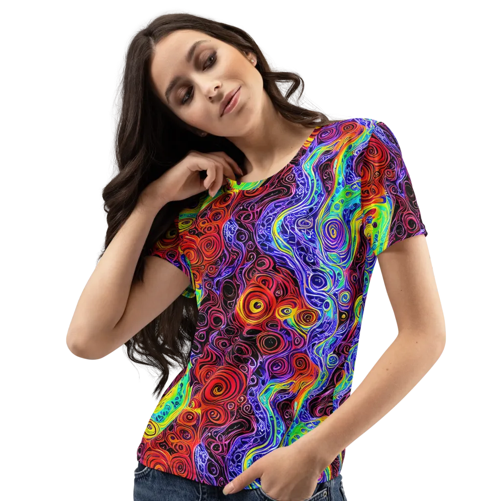 The Color Maelstrom on Women's Crew Neck T-Shirt — Left Front