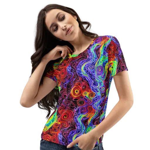 The Color Maelstrom on a Women's Crew Neck T-Shirt