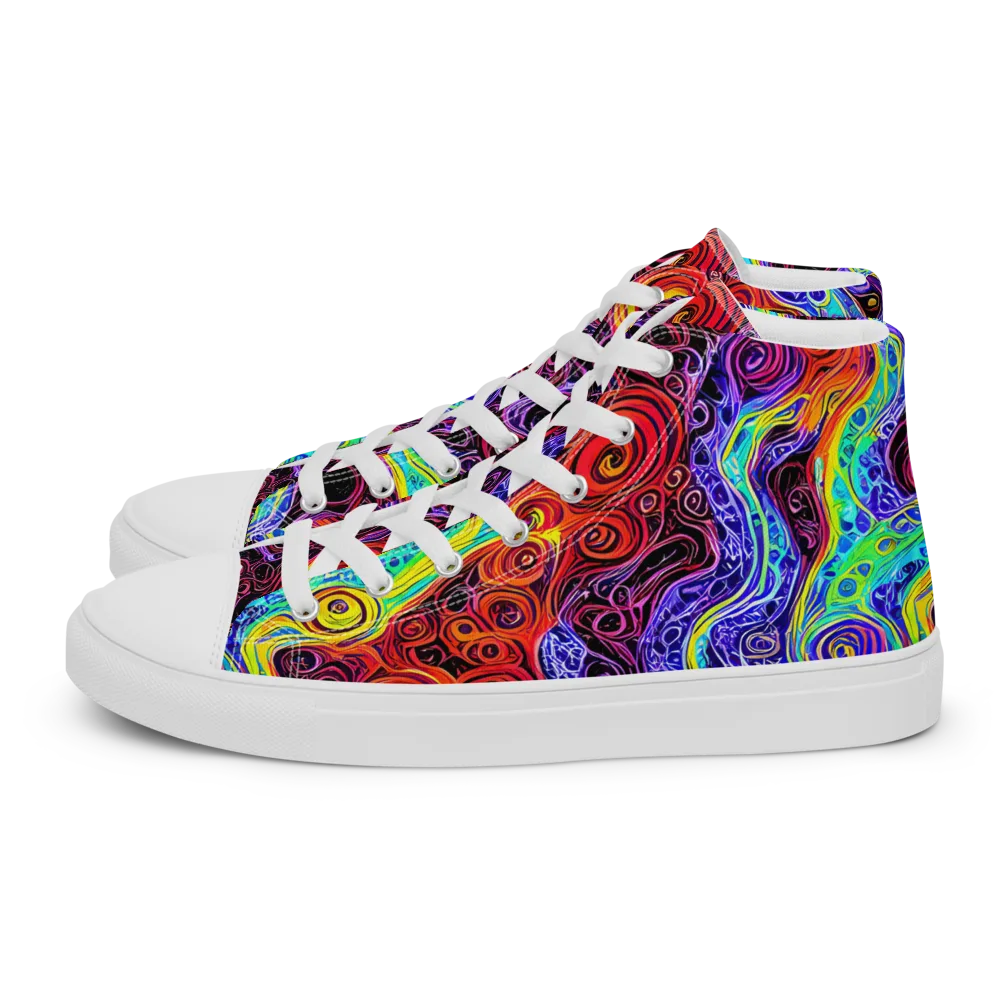 The Color Maelstrom on Women's High Top Canvas Shoes — Left