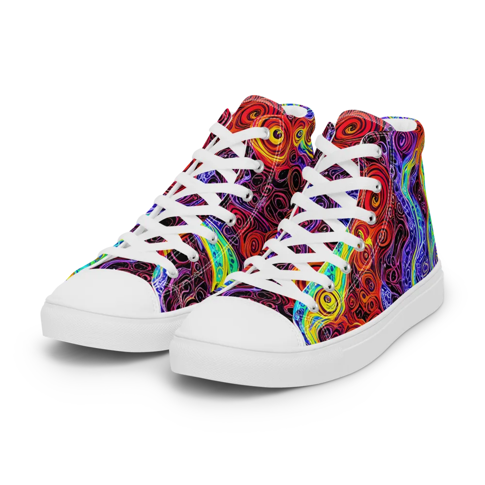 The Color Maelstrom on Women's High Top Canvas Shoes — Left Front