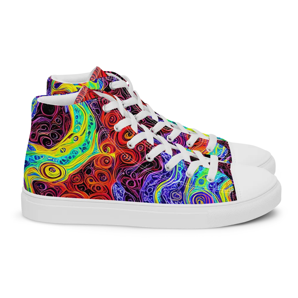 The Color Maelstrom on Women's High Top Canvas Shoes — Right