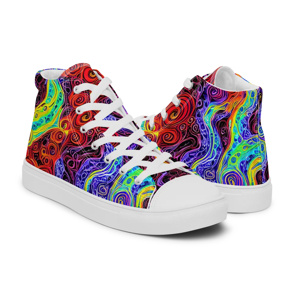 The Color Maelstrom on Women's High Top Canvas Shoes — Right