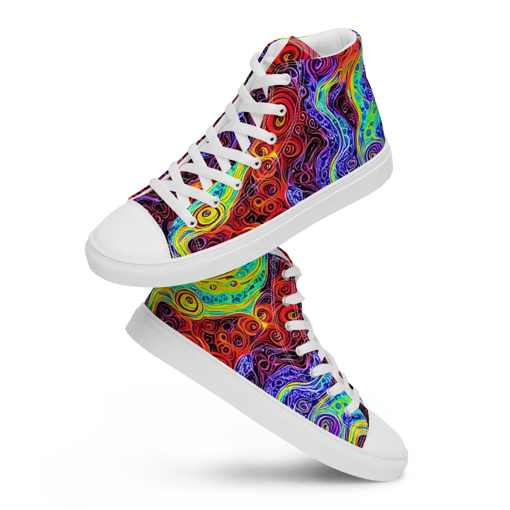 The Color Maelstrom on Women's High Top Canvas Shoes — Front