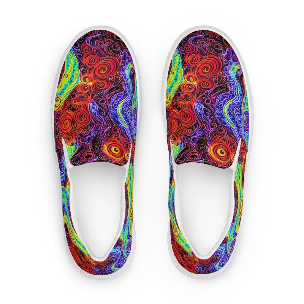 The Color Maelstrom on Men's Slip-On Canvas Shoes — Front