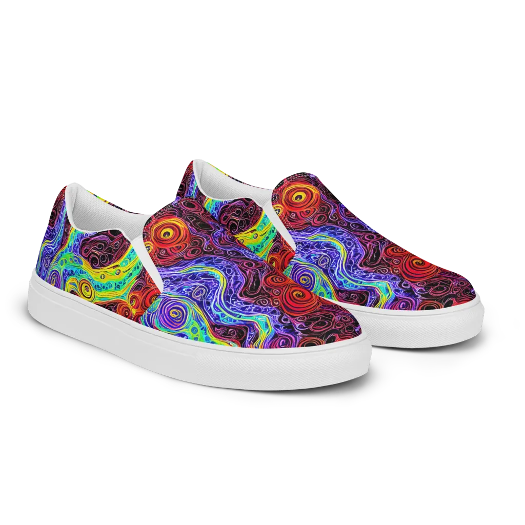 The Color Maelstrom on Men's Slip-On Canvas Shoes — Right Front