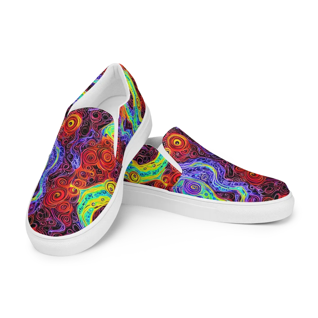 The Color Maelstrom on Men's Slip-On Canvas Shoes — Left Front