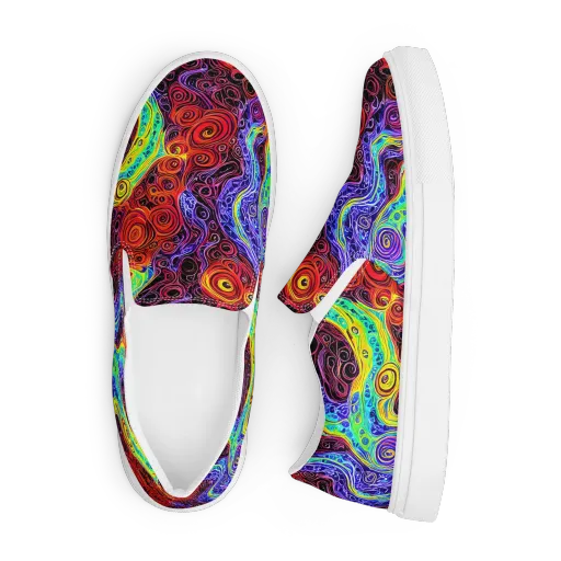 The Color Maelstrom on a Men's Slip-On Canvas Shoes