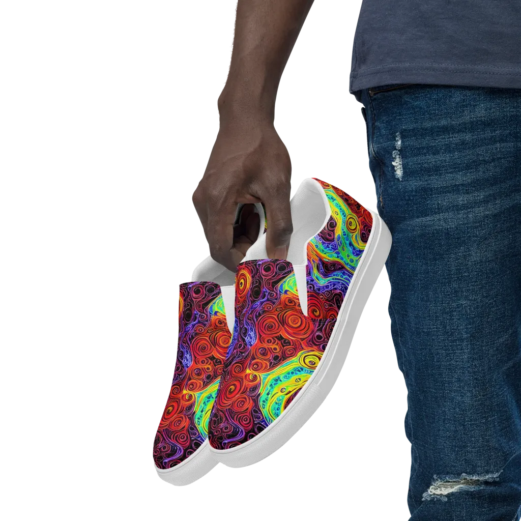 The Color Maelstrom on Men's Slip-On Canvas Shoes — Left Front