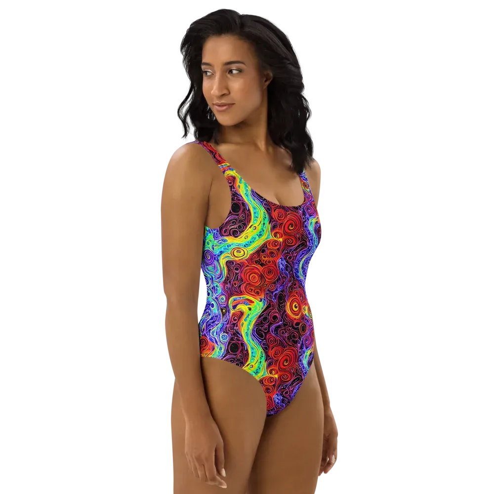 The Color Maelstrom on One-Piece Swimsuit — Right