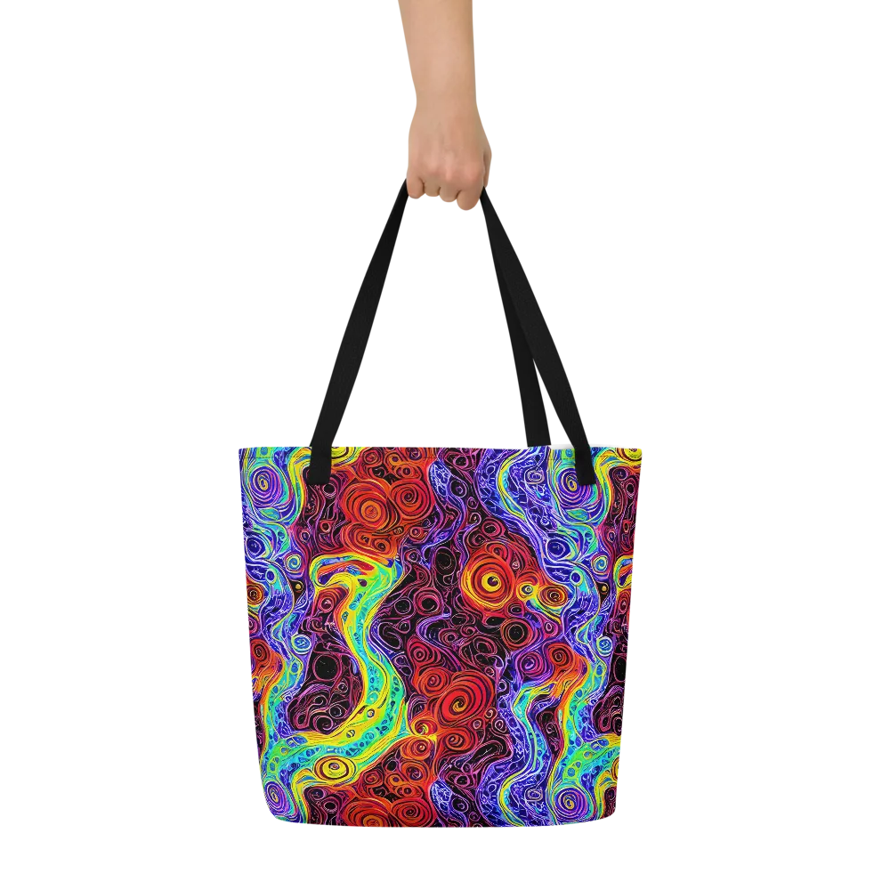 The Color Maelstrom on Large Tote Bag W/ Pocket — Front