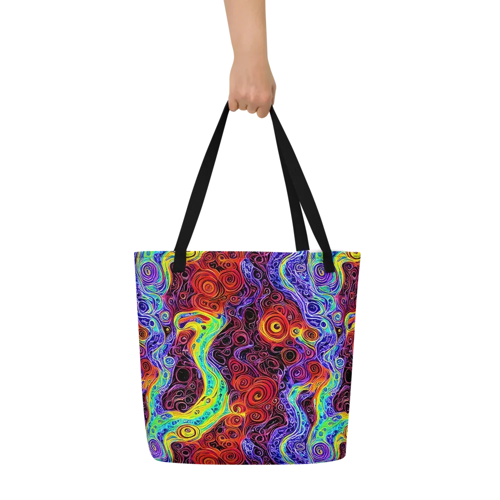 The Color Maelstrom on Large Tote Bag W/ Pocket — Front