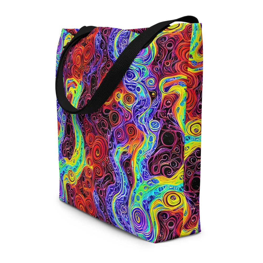 The Color Maelstrom on Large Tote Bag W/ Pocket — Front